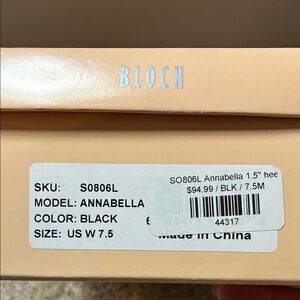 Bloch Annabella Black Heels for Dance